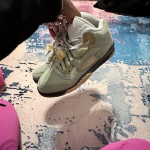 Jordan Women's Sneakers in Cream and Yellow